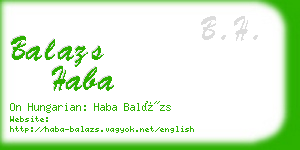 balazs haba business card